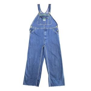 Vintage Liberty Overalls Bib Mens 36x32 Blue Denim Carpenter Workwear Stonewash